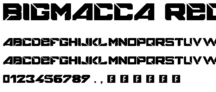 BIGMACCA Regular font